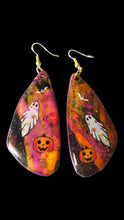 Load image into Gallery viewer, Halloween Ghost, Bat & Pumpkin Polymer Clay Handmade Earrings