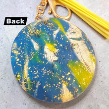 Load image into Gallery viewer, Handmade Cockatoo Hand-Sculpted Polymer Clay Keychain with Resin Overlay — Bird Keychain