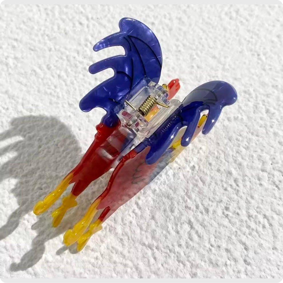 Rooster Hair Claw Clip