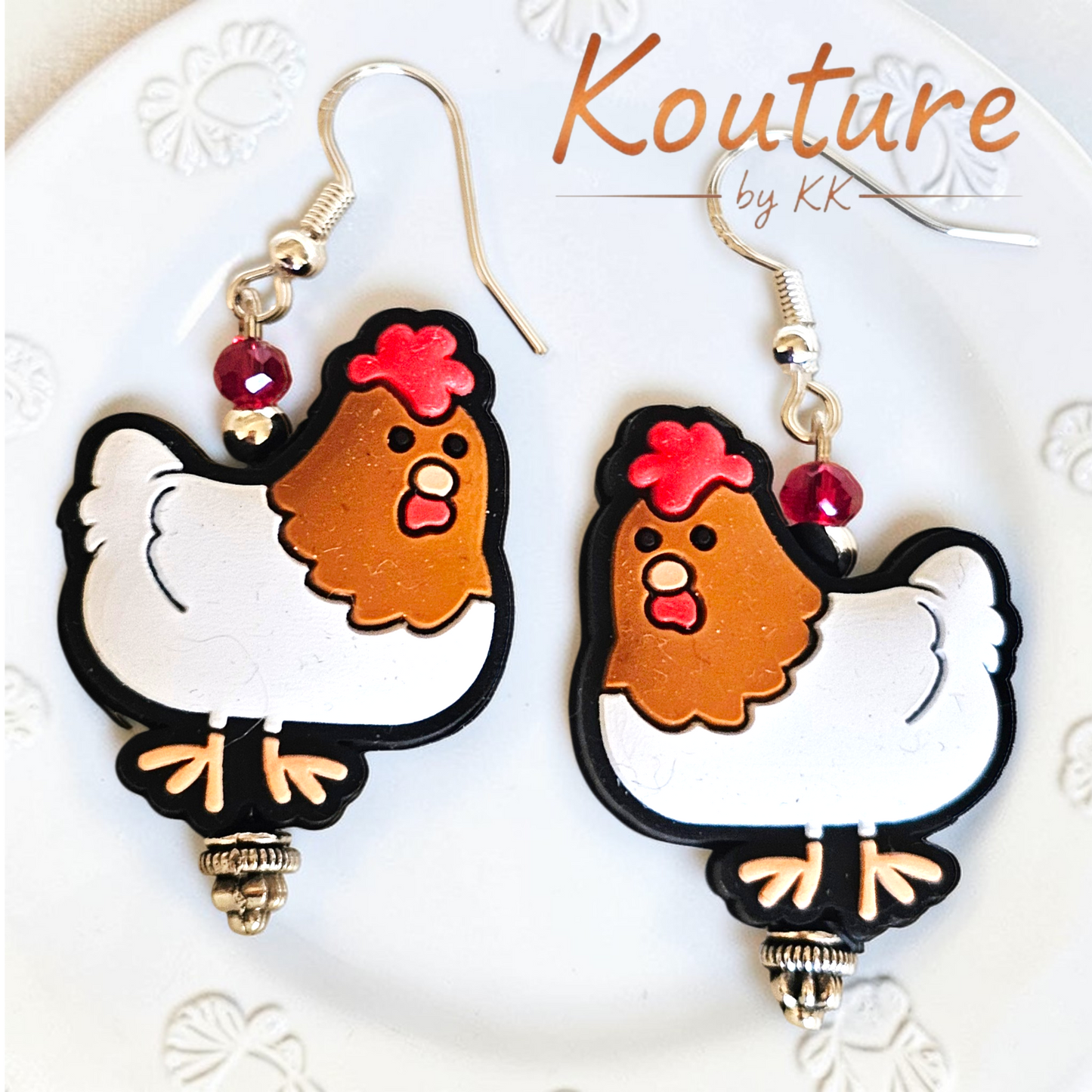 Cluckin' Cute Chicken Earrings