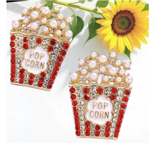Popcorn Movie Night Earrings – Food Jewelry