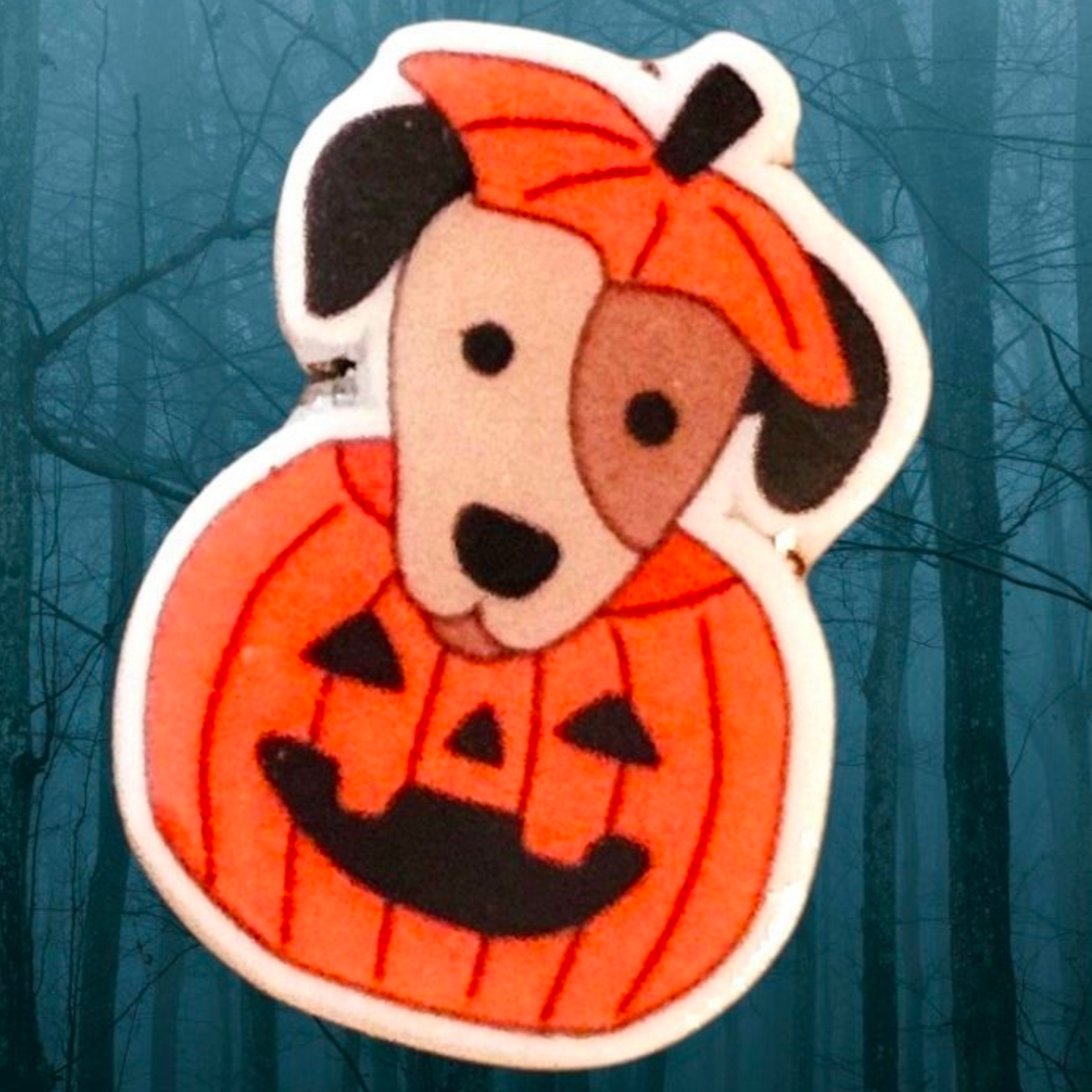 Handmade Halloween Dog Earrings – Acrylic Studs for Women