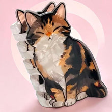 Load image into Gallery viewer, Calico Cat Hair Claw Clip | Acrylic Animal Hair Accessory | Cat Lover Gift | Cat Mom Gift
