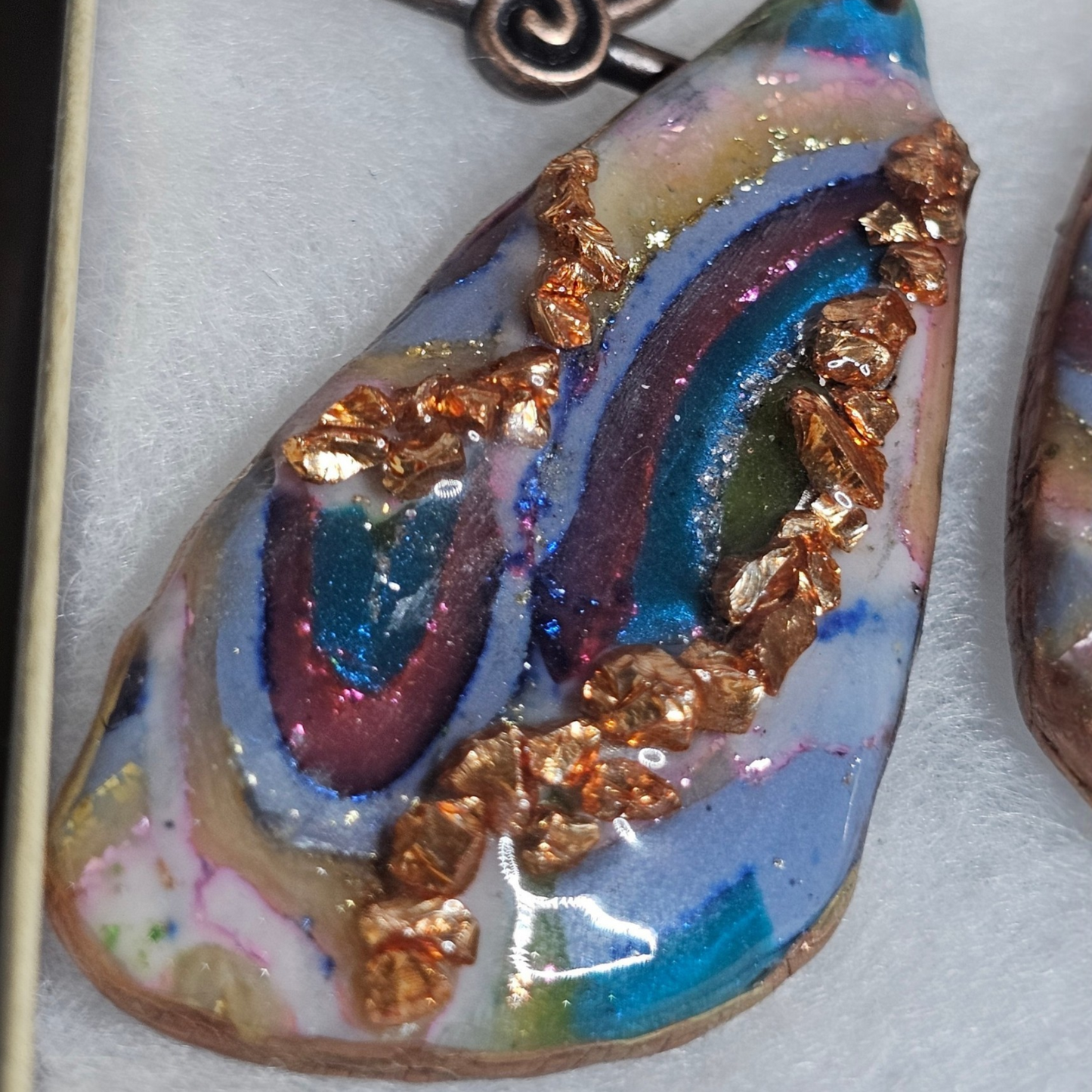 Copper Dreams — Polymer Clay Pendant & Earring Set | Signature Sculpted Collection